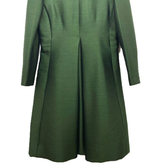 Chester Weinberg 1960s Green Silk Taffeta Cocktail Gown Vintage Dress 8 - Picture 9 of 16